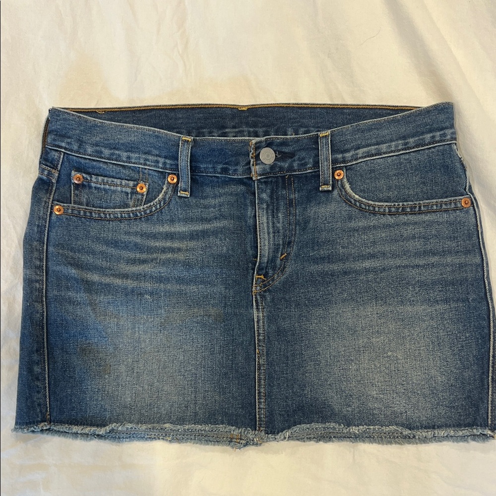 Levi's Blue Denim Mini Skirt